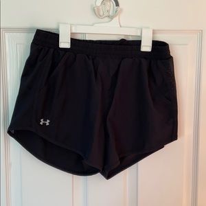 Black Under Armour running shorts with lining